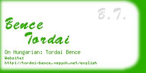 bence tordai business card